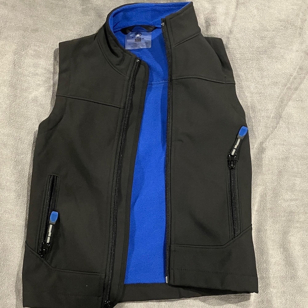 Roper Black Vest with Blue Lining